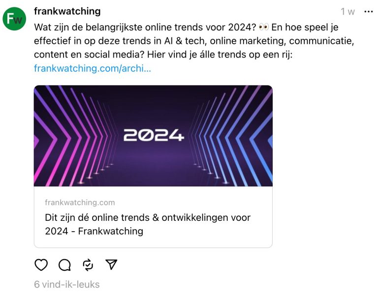 Voorbeeld van een thread op Threads.