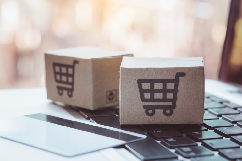 Webshop en winkelwagen bron: Achira22 / Shutterstock