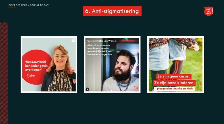 Post van Leger des Heils in het kader van anti-stigmatisering