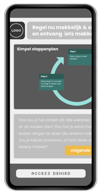 afbeelding slechte mobile responsiveness, geen digitale toegankelijkheid