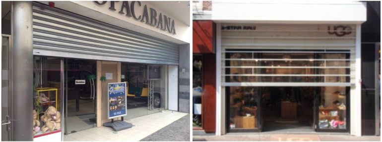 voorbeeld toegankelijkheid: winkel met half gesloten luiken