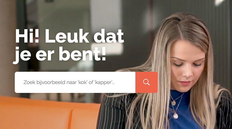 Een prominente zoekbalk op de homepage van VISTA college [https://vistacollege.nl/]