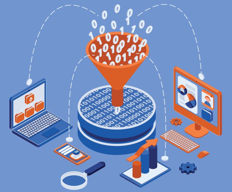 Maximaliseren ROI met data bron: Macrovector / Shutterstock