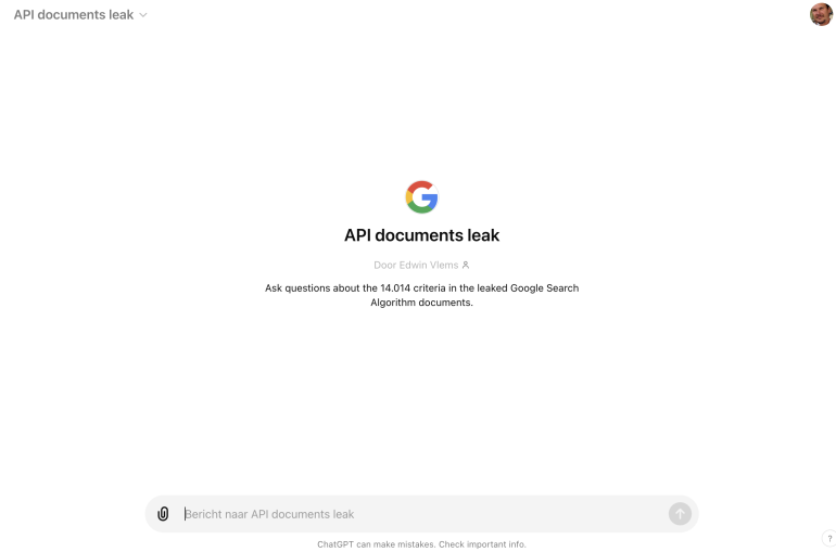 Custom GPT API documents leak