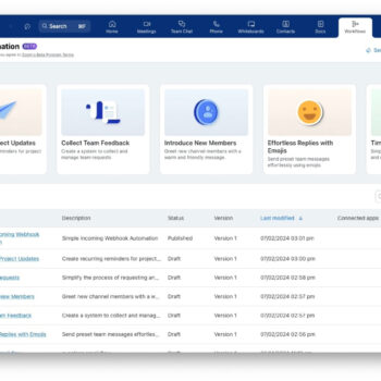 Zoom lanceert Workflow Automation voor meer efficiëntie op de werkplek
