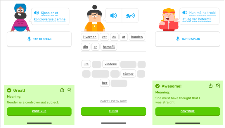 Duolingo screenshots