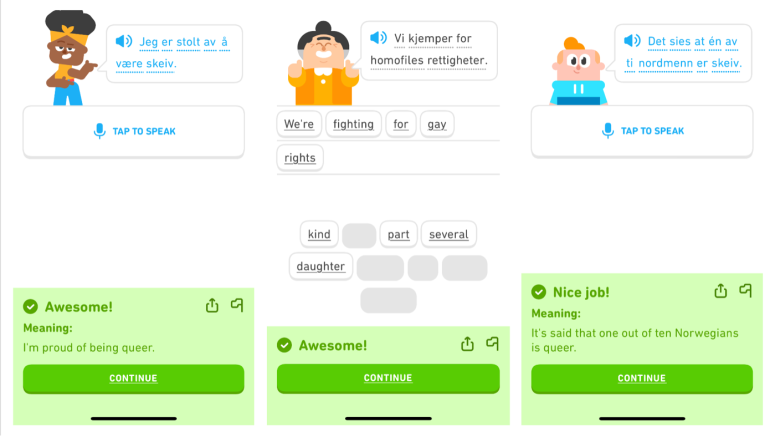 Duolingo screenshots