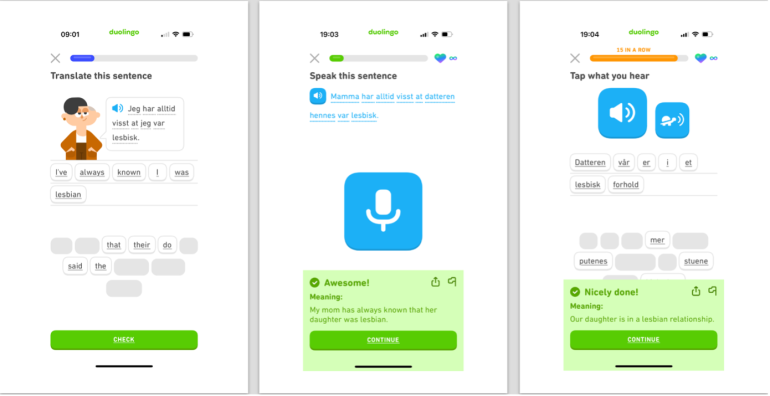 Duolingo screenshots