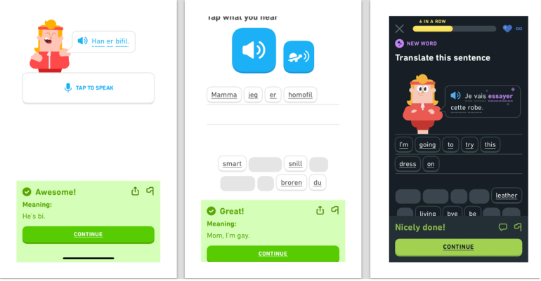 Duolingo screenshots