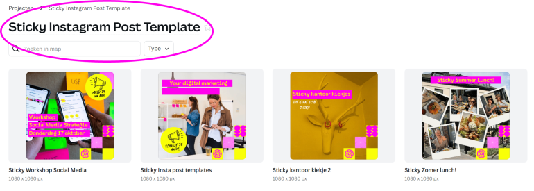 Screenshot Instagram templates in Canva