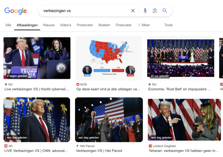 Google image search verkiezingen vs