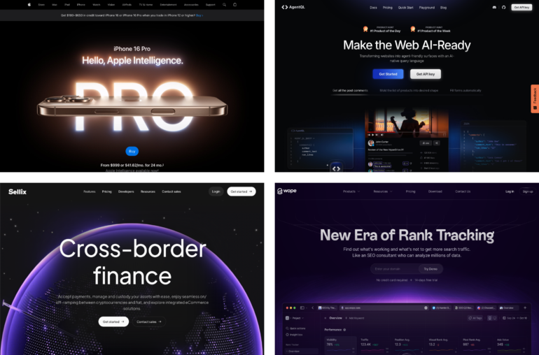 Screenshots space dark mode