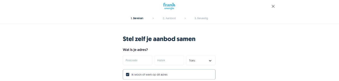 frank energie stel zelf je aanbod samen