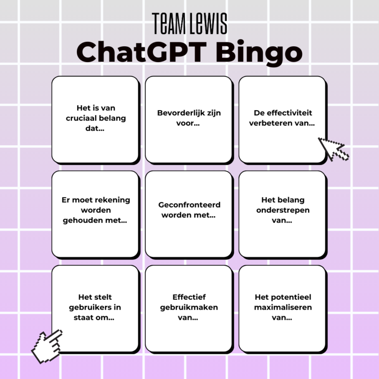 ChatGPT-bingo voor een copywriter