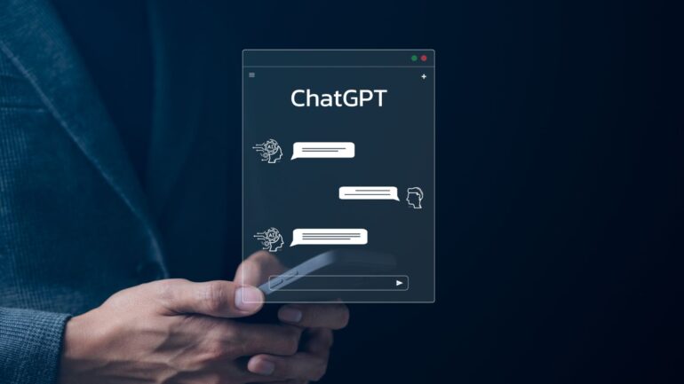 WhatsApp gesprek op telefoon met ChatGPT