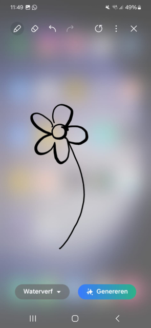 Galaxy AI sketch to image voorbeeld 1