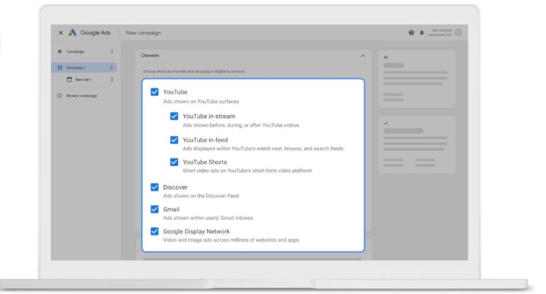 Google Display Network aanvinkbaar - screenshot
