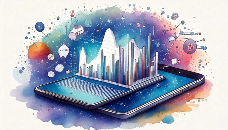 Tablet met grafieken bron: Adobe Firefly