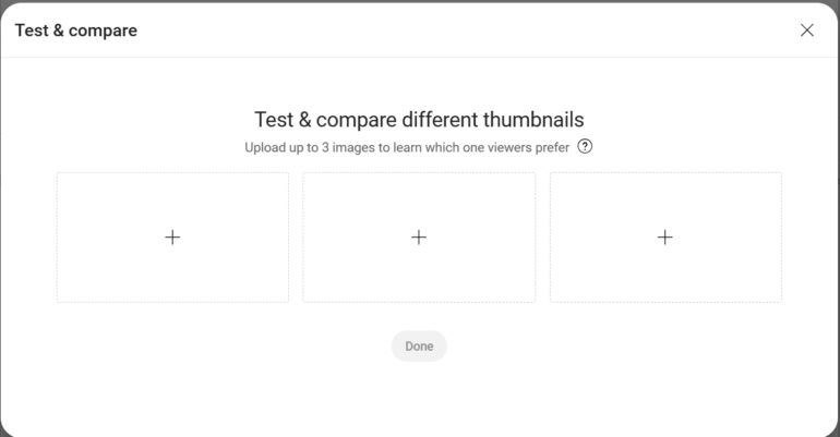 A/B-testfunctie van YouTube voor thumbnails