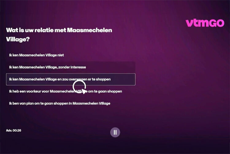 Nieuw op VTM GO: Realtime CTV-reclame-impact meten