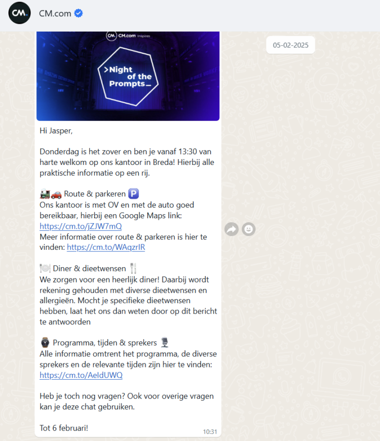 WhatsApp-berichten CM