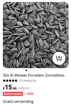 Afbeelding van de verkochte zaden op Ali
