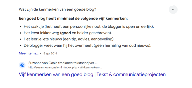 klikbereidheid bij zero click content