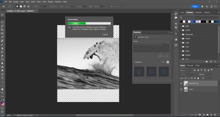 Screenshot Photoshop Adobe