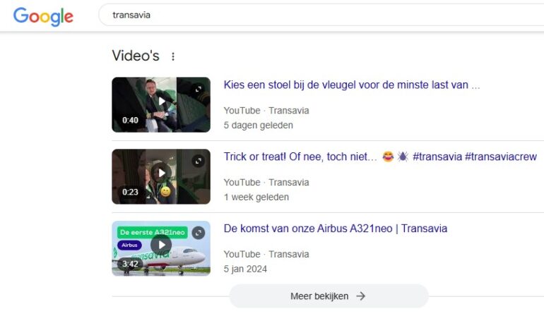 Transavia video Brand