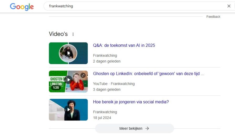 Youtube video Frankwatching