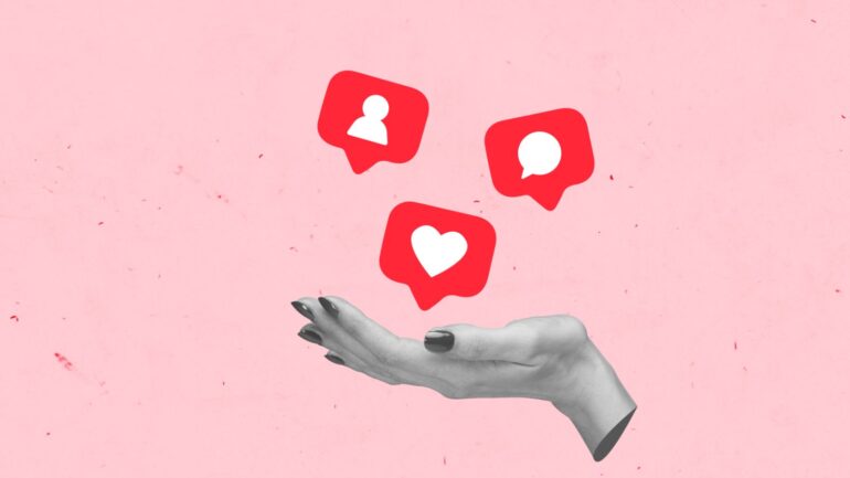 Likes uitgebeeld
