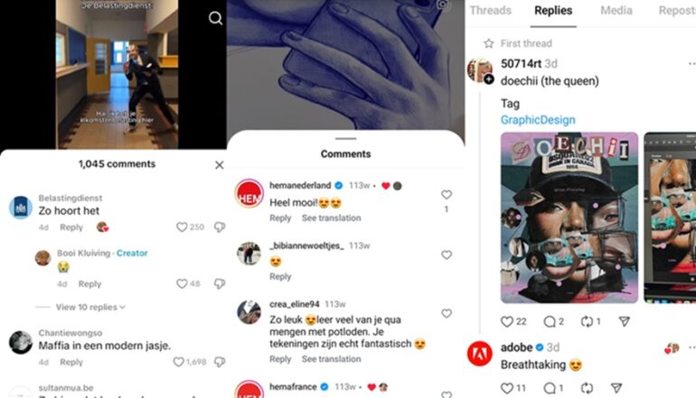 Bedrijven reageren in de comments