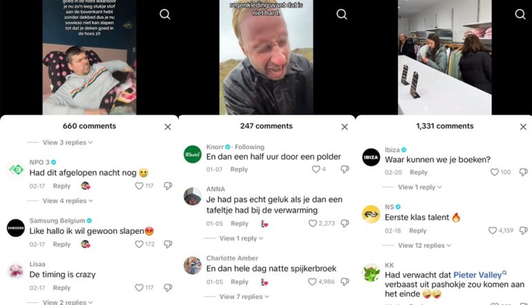 Comments van bedrijven op social media