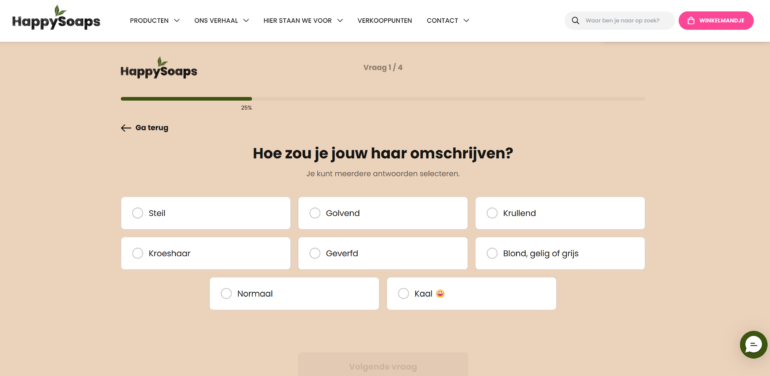 Happy Soaps Quiz Voorbeeld