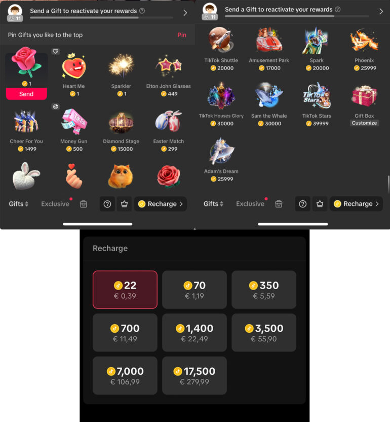 De waarde van TikTok Gifts