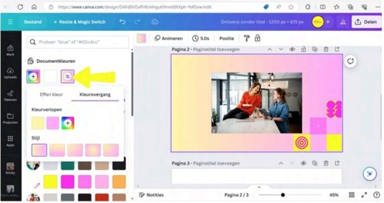 Screenshot Canva animatie