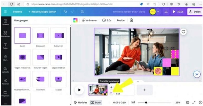 Screenshot Canva transparantie