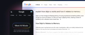 Voorbeeld van AI Mode in Google Search