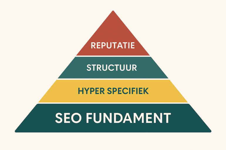piramide hoe jouw website gevonden kan worden in AI-tools