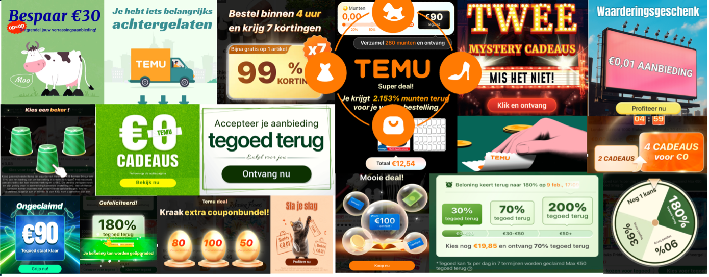 Temu: een chaos van opeengestapelde marketinginstrumentjes