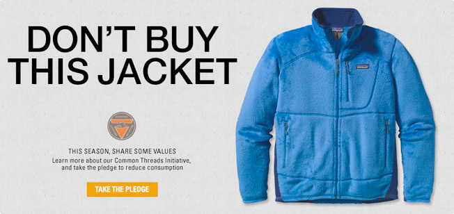 Campagnebeeld Don't buy this jacket van Patagonia