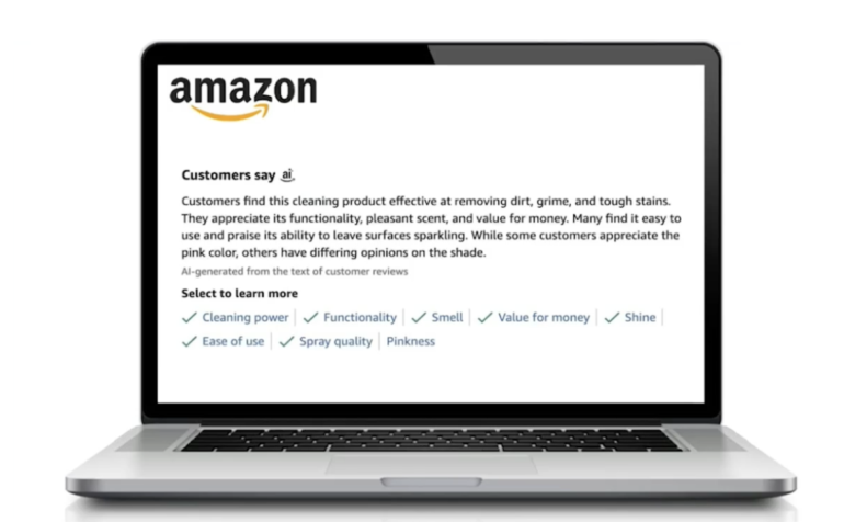 Customers Say-functie Amazon