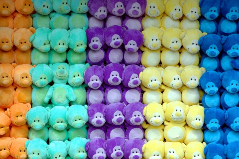 Knuffels op kleur