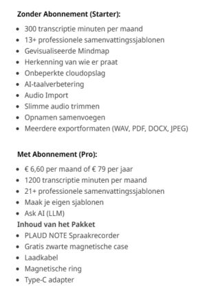 specificaties op een productpagina van MediaMarkt