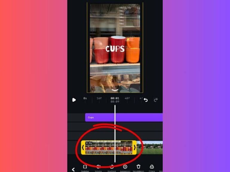nauwkeuriger editen met de track-functie