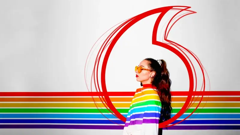 Vodafone verbindt met de Proudline tijdens Utrecht Pride