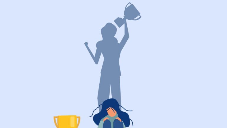 Imposter syndrome uitgebeeld