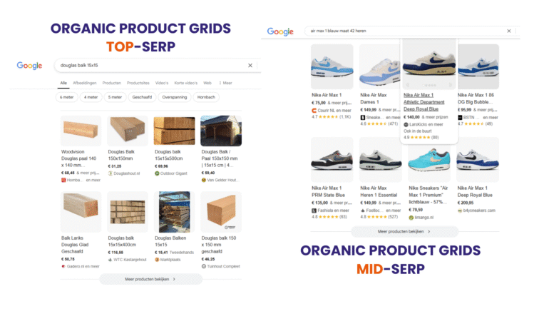 Organic product grids top-serp
