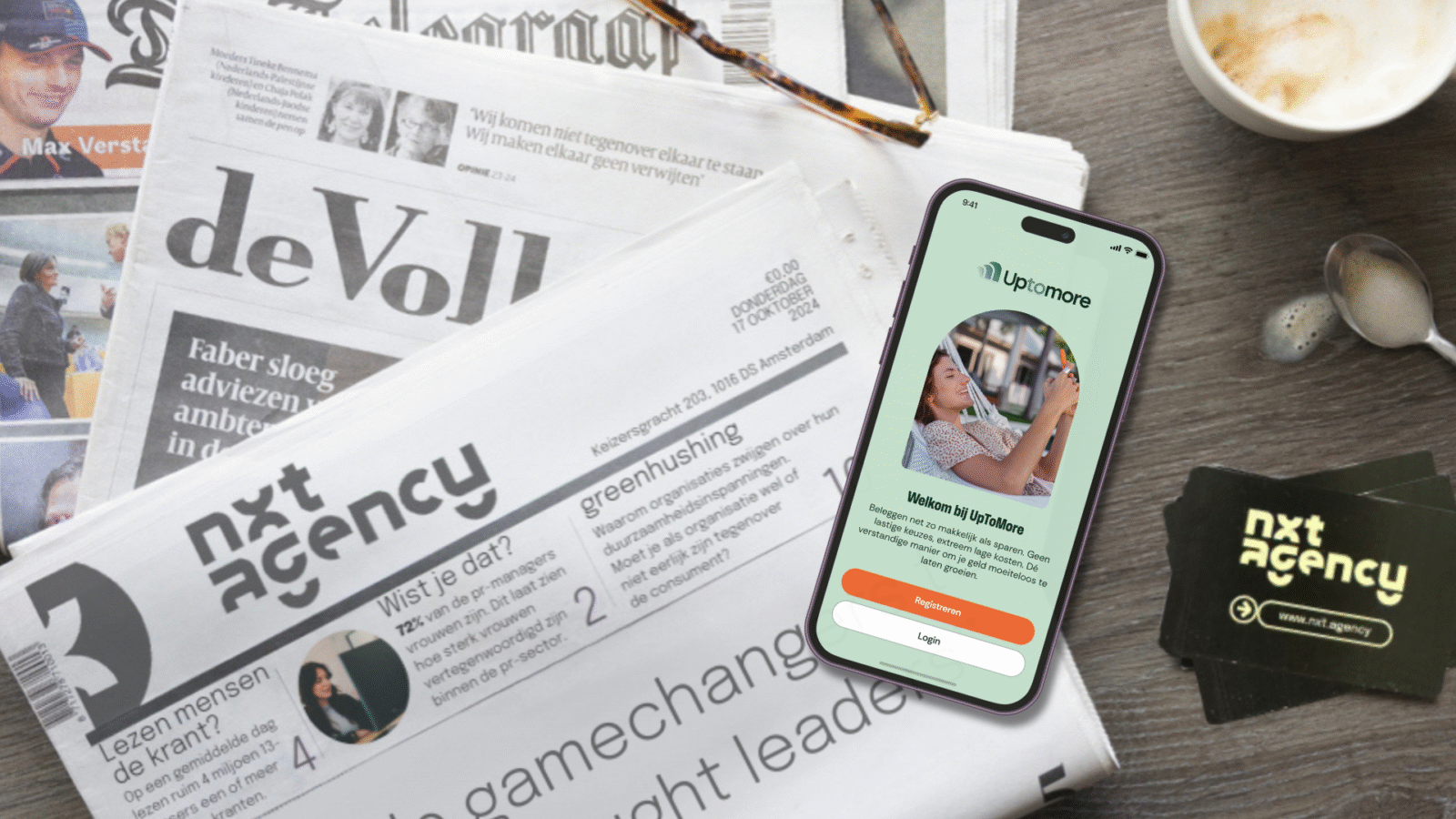 UpToMore kiest voor nxt agency: Nieuwe beleggingsapp wil naamsbekendheid verhogen