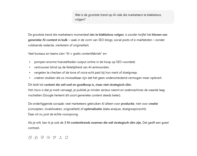 ChatGPT-5 resultaat antwoord op vraag